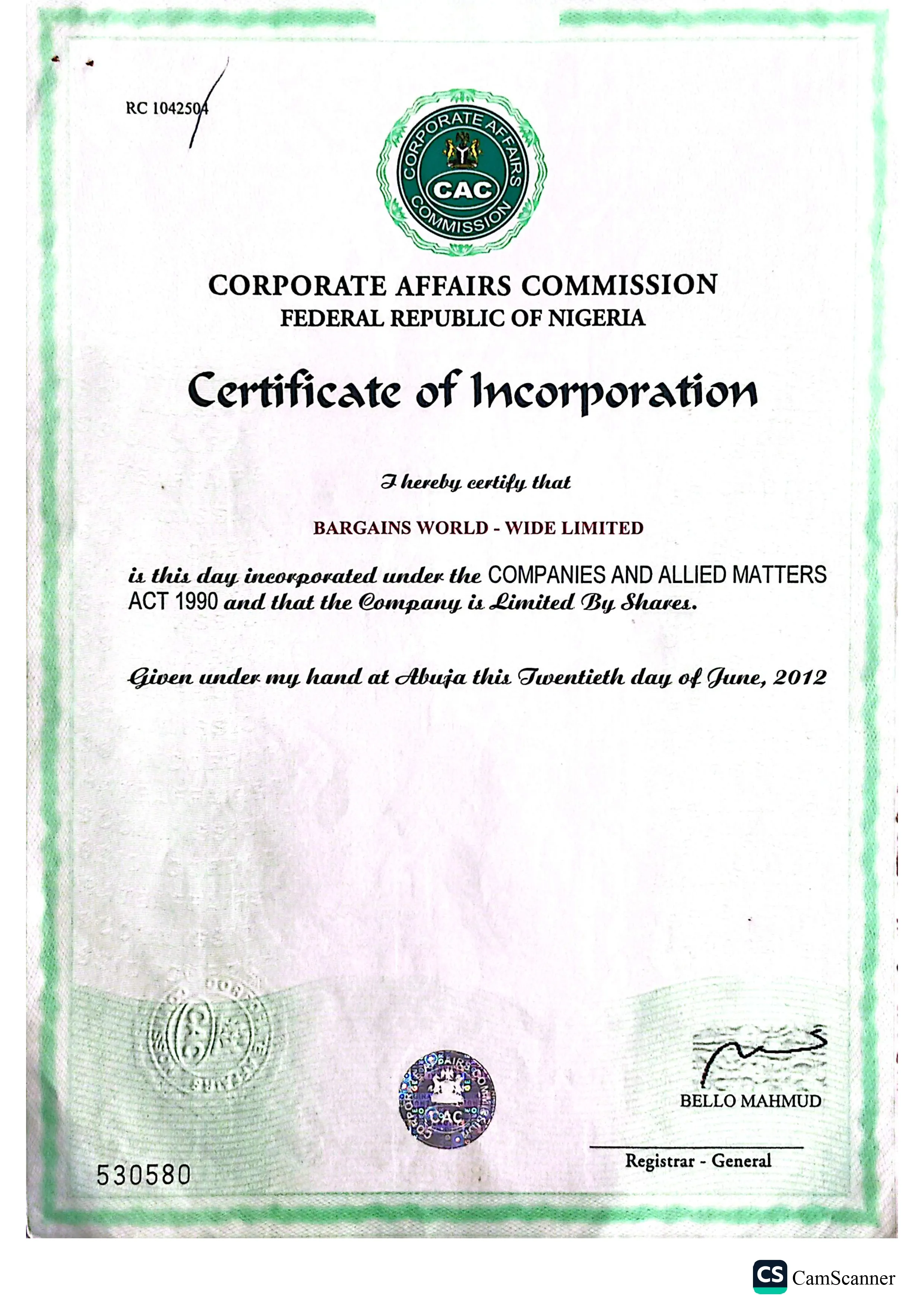 CAC Certificate